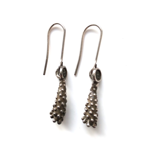 Vintage Sterling Silver Drop Earrings - Picture 3 of 3